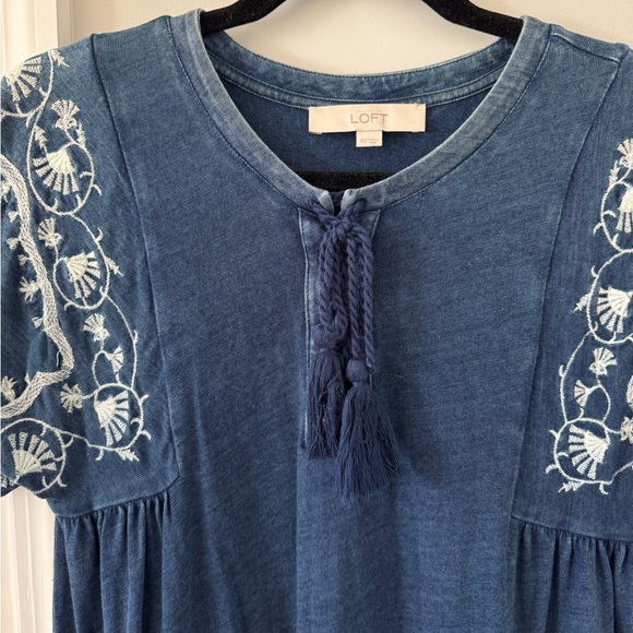 LOFT Midi Tie-Front Dress - Picture 4 of 5